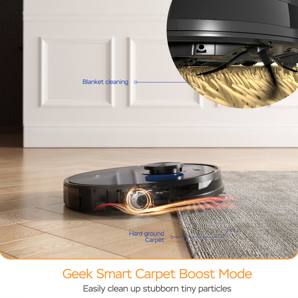 Robot Vacuum Cleaner and Mop, LDS Navigation, Wi-Fi Connected App