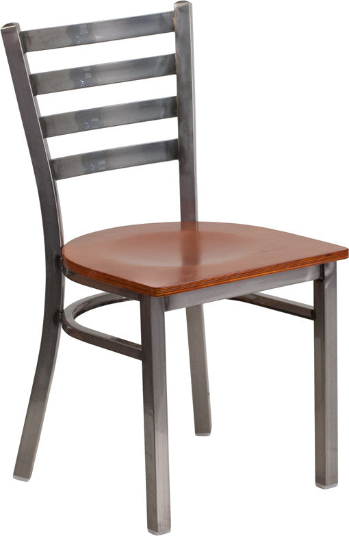 Clear Ladder Chair-Cherry Seat