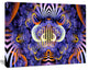 Magical Fairy Pattern Illustration, Large Floral Canvas Art Print, 60x40