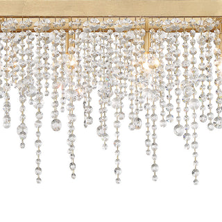Winham 6 Light Chandelier in Antique Gold with Hand Cut Crystal
