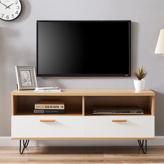 WOOD WHITE Morden TV Stand Modern TV cabinet