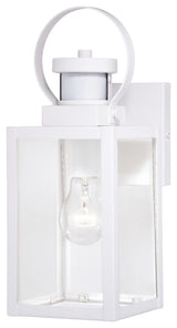 Medinah Dualux 5 in. W Outdoor Motion Sensor Wall Light Textured White