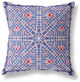 26 Blue Red Geostar Indoor Outdoor Throw Pillow