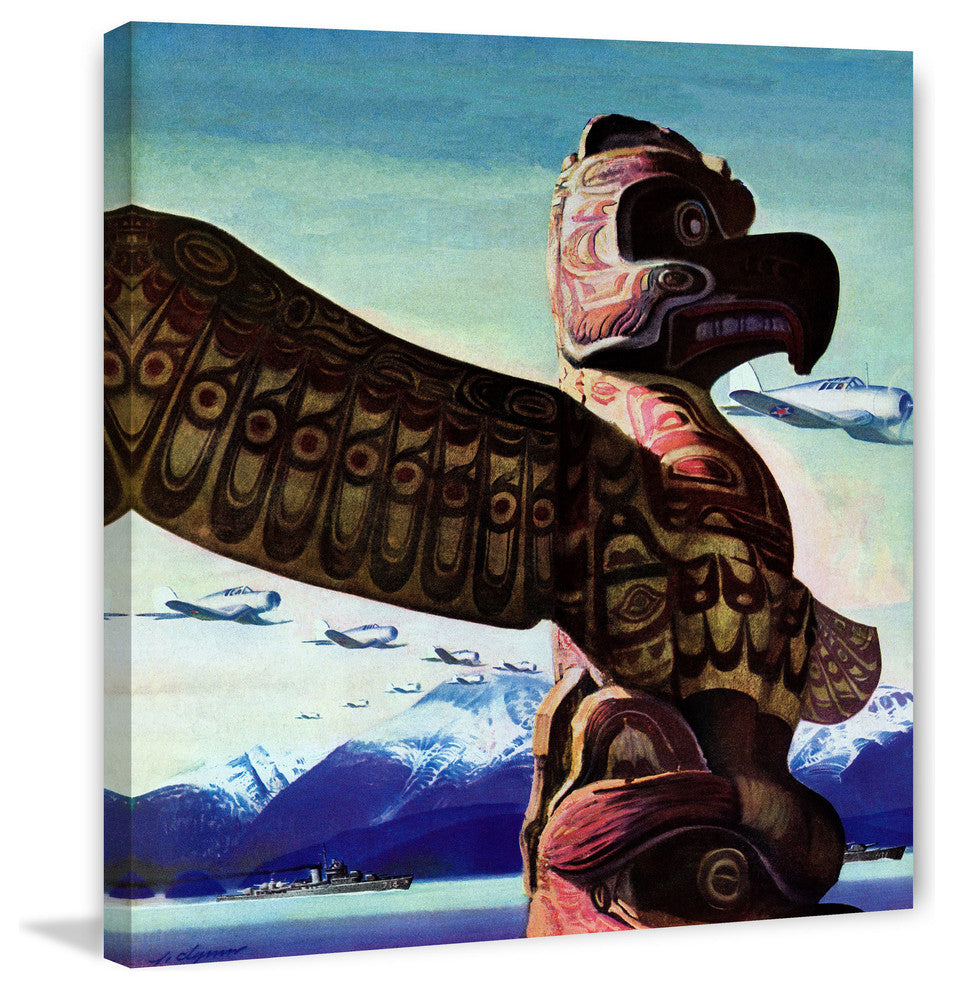 "Totem Pole" Painting Print on Wrapped Canvas