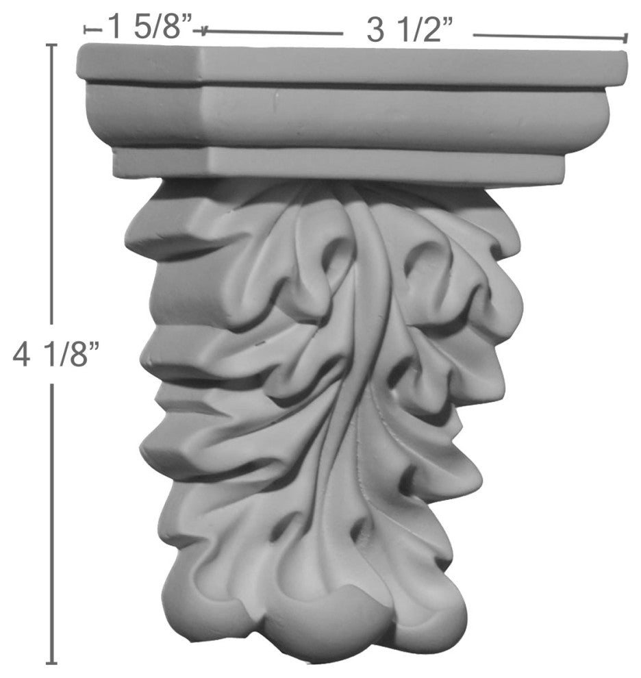 3 1/2"W x 1 5/8"D x 4 1/8"H Baltimore Corbel