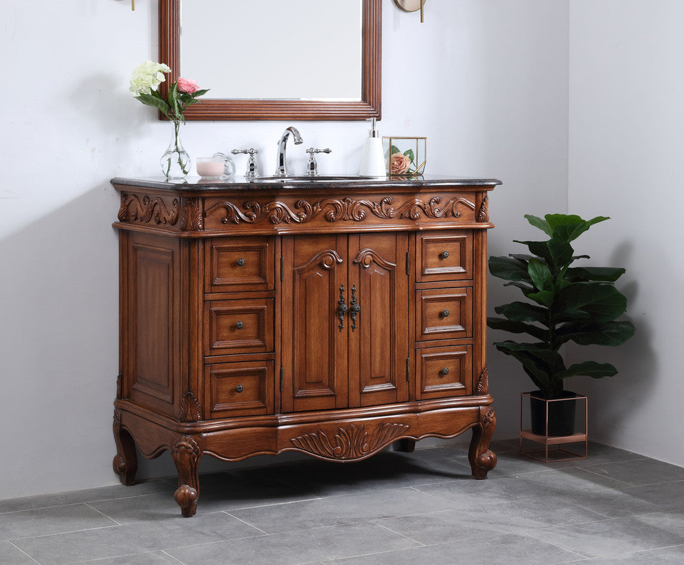 42" Single Bathroom Vanity Set, Teak