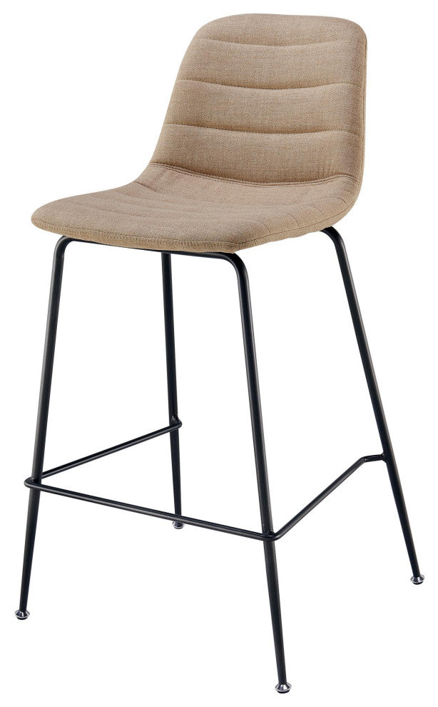 Caleb Fabric Counter Stool, Set of 4, Penta Linen