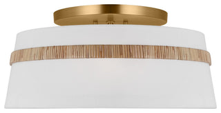 Cordtlandt 3-Light Semi-Flush Ceiling Light in Rattan