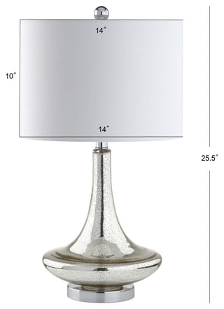 Cecile 25.5" Glass Teardrop Table Lamp, Set of 2