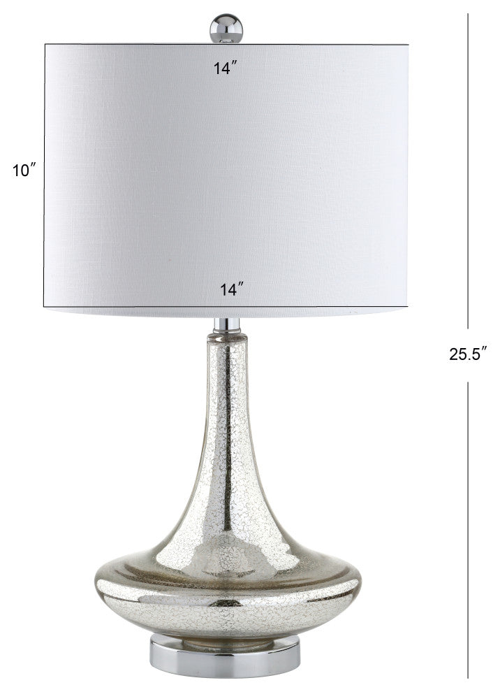 Cecile 25.5" Glass Teardrop Table Lamp, Set of 2
