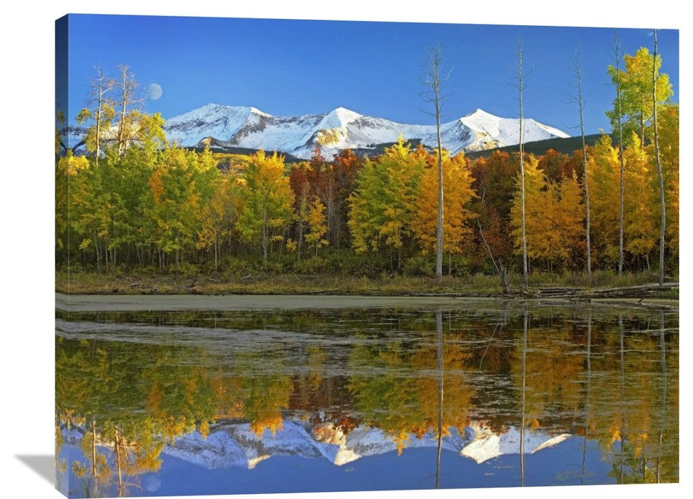 "Full Moon Over East Beckwith Mountain Rising, Colorado" Artwork