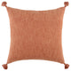 Terracotta Solid Tonal Abstract Stripe Throw Pillow
