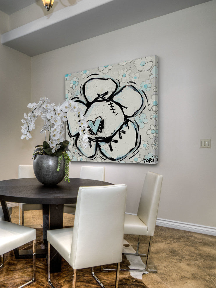 "Yikes Flower" Painting Print on Canvas by Tori Campisi