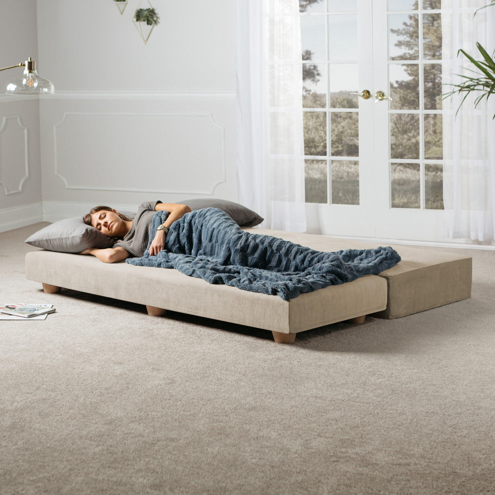 Alon Daybed Queen Size Convertible Sleeper, Ivory