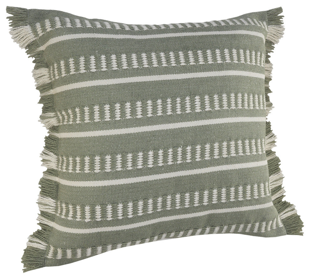 Dash Geometric Indoor Outdoor Throw Pillow, Green/White