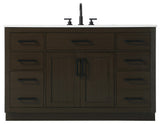 Home Living 54" Single Bathroom Vanity, Mocha Brown
