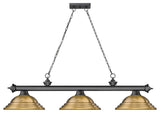 Zlite 2306-3BP-SRB 3-Light Billiard, Rubbed Brass