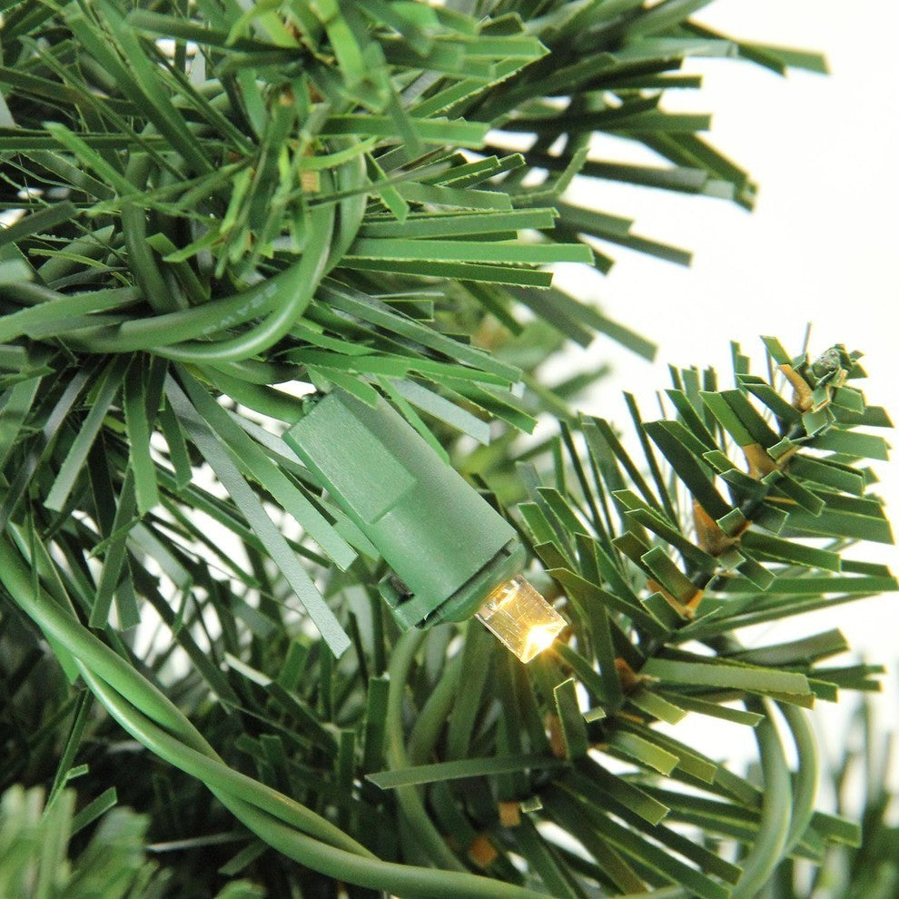 9' Pre-Lit Northern Pine Full Artificial Christmas Tree, LED Lights, Warm Clear
