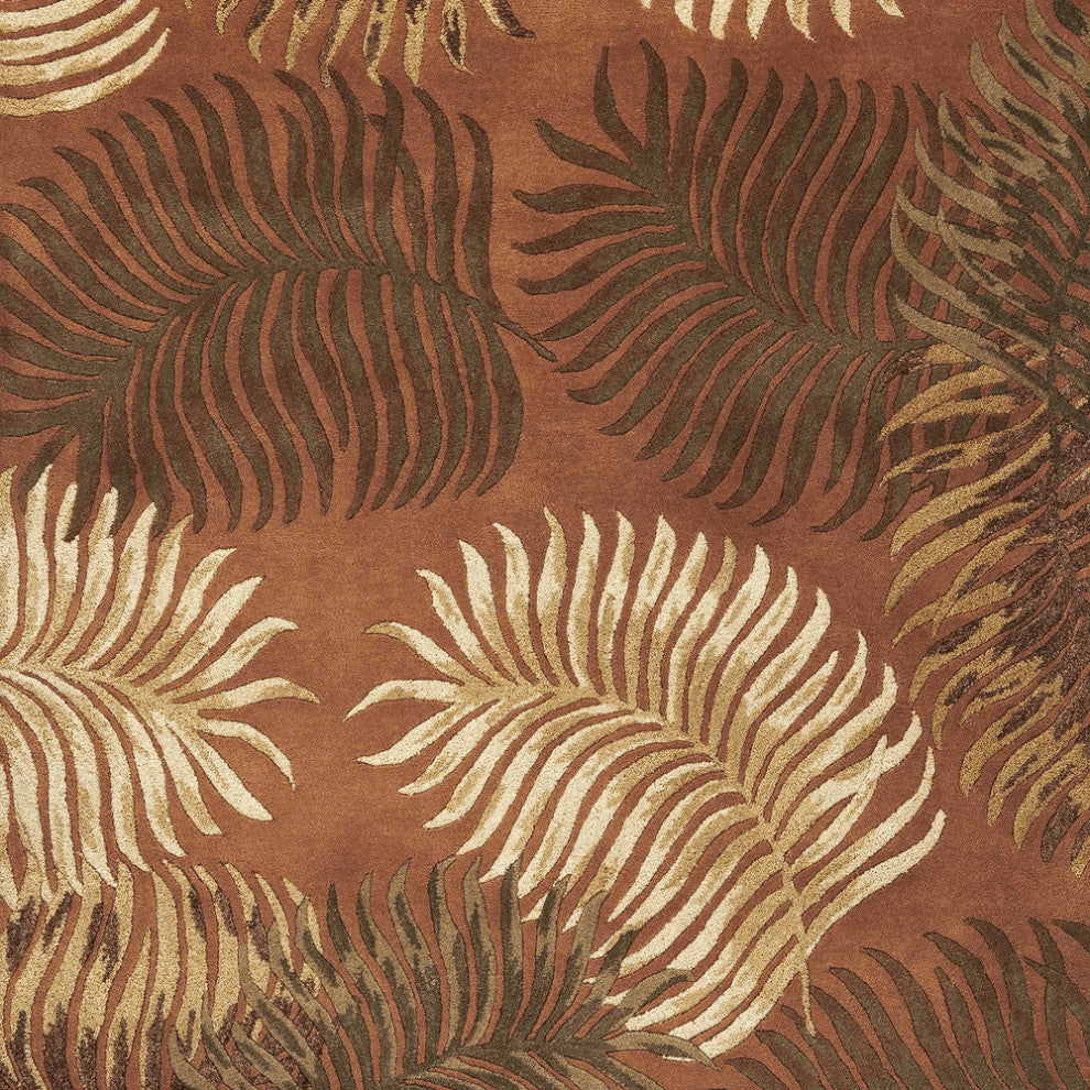 8' X 10' 6 Wool Rust Area Rug