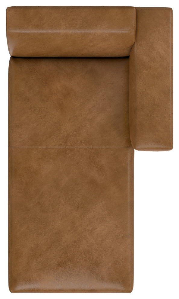 Rex Right Chaise Sofa Module in Genuine Leather
