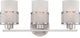 Nuvo 3-Light Fusion Vanity and Wall Light Fixture, Brushed Nickel