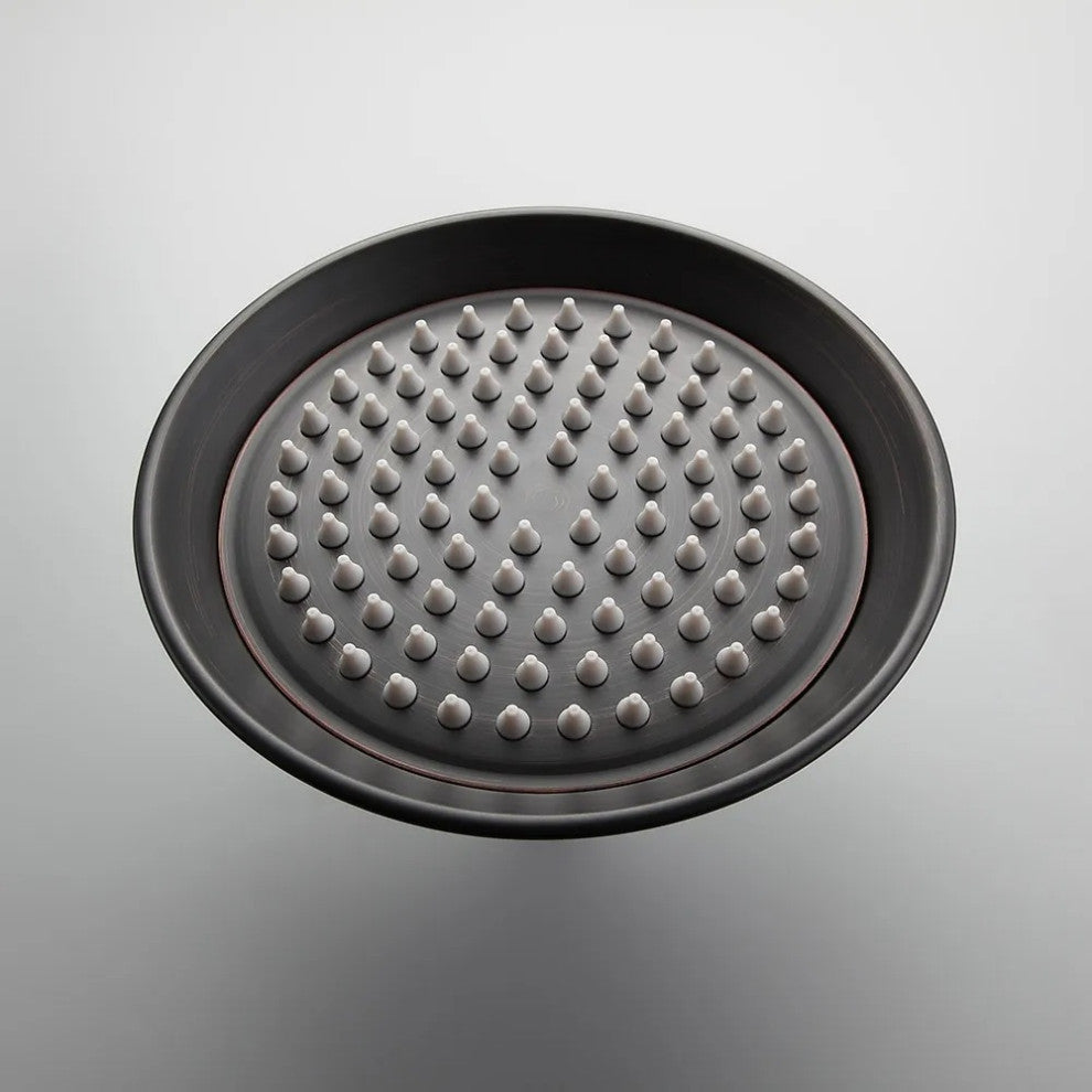 Rainfall Showerhead with Handheld Shower Exposed Shower System Antique Black