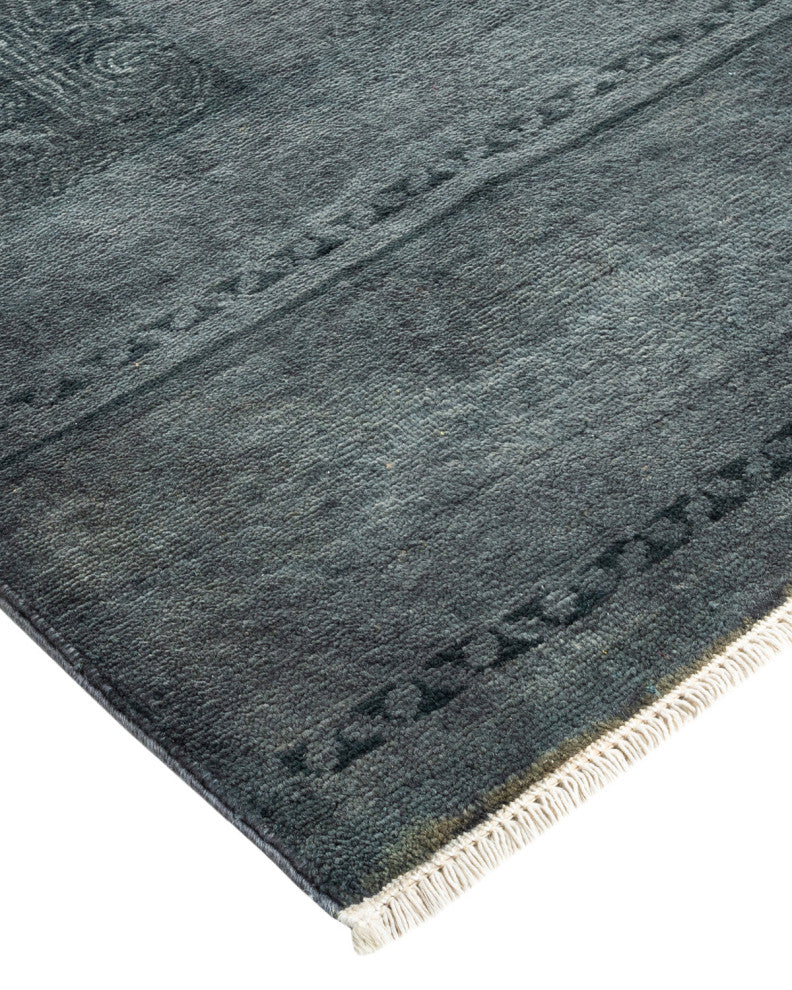 Fine Vibrance, One-of-a-Kind Hand-Knotted Area Rug Gray, 9' 4" x 11' 5"
