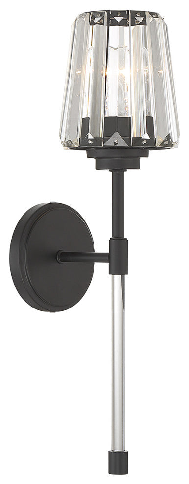 Garnet 1-Light Wall Sconce, Matte Black, Matte Black