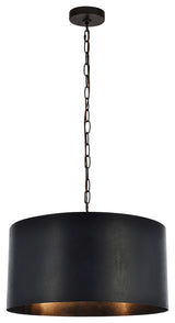 Miro Collection Pendant 20"x11.75" 3-Light, Black