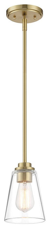 Designers Fountain Westin 1-Light Pendant, Brushed Gold/Clear, 95730-BG
