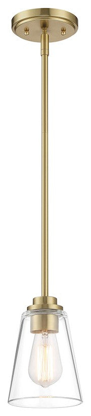 Designers Fountain Westin 1-Light Pendant, Brushed Gold/Clear, 95730-BG