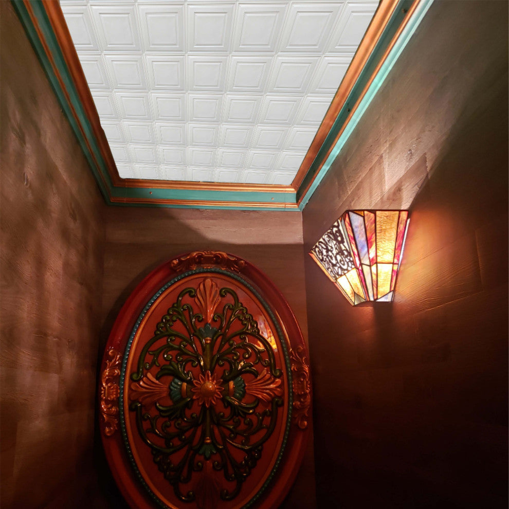 Pearl White 3D Ceiling Panels, 2'x2', 40 Sq Ft, Pack of 10
