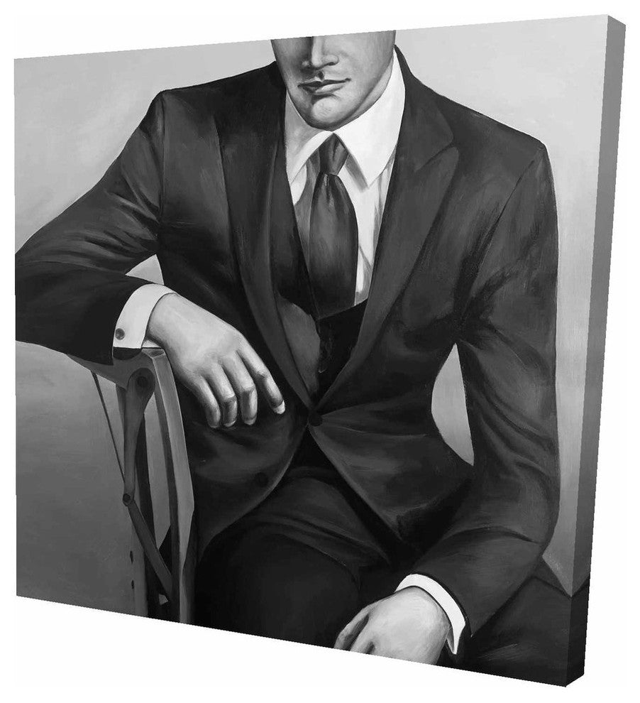 Businessman, Fine Art Gallery Wrapped Canvas, 24"x24"