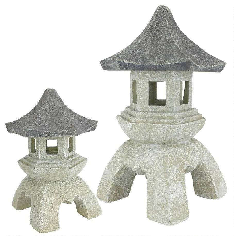 Medium Pagoda Lanterns, 2 Piece Set
