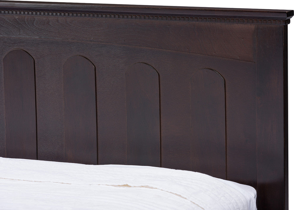 Spuma Cappuccino Wood Contemporary Full-Size Bed