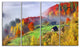 Colorful Autumn Landscape in Mountains, Landscape Canvas Art, 48"x28", 4 Panels