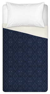 Navy Tribal Pattern Twin Brushed Poly Duvet