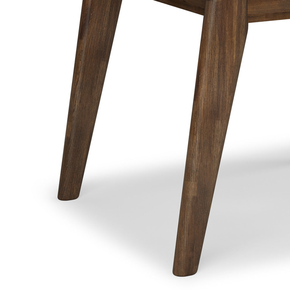 Clarkson Solid Acacia Wood End Table, Rustic Natural Aged Brown