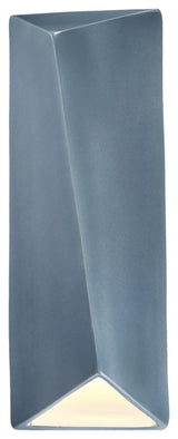 Ambiance LED Diagonal Rectangle Wall Sconce With Closed Top, Midnight Sky Finish