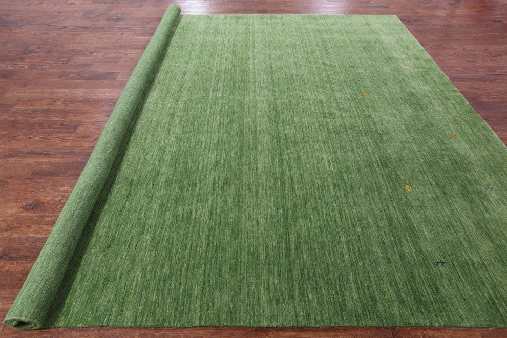 10' Square Handmade Persian Gabbeh Wool Rug - Q15284