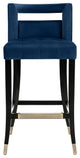 TOV Furniture Hart Navy Velvet Bar Stool