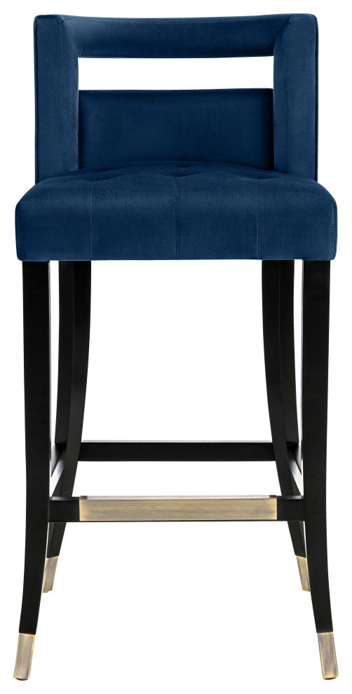 TOV Furniture Hart Navy Velvet Bar Stool