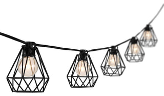 10-Light Indoor/Outdoor 10' Contemporary G40 String Lights, Black