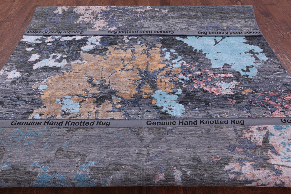 Wool & Silk Abstract Handmade Rug 8' 0" X 10' 3" - Q15552