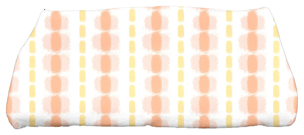 Watercolor Stripe, Stripe Print Bath Towel, Yellow