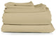 4-Piece, 1,800 Thread Count, Bamboo Feel, Soft Bed Sheets, Cream, Twin
