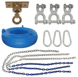Swing Set Stuff Inc. Complete Tire Swing Kit with Light Duty Swivel Blue