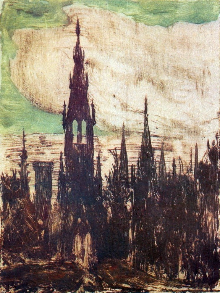 Mikalojus Ciurlionis City Towers - 21" x 28" Premium Canvas Print