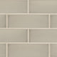 Grace 4"x12" Glossy Subway Tile, Sabbia