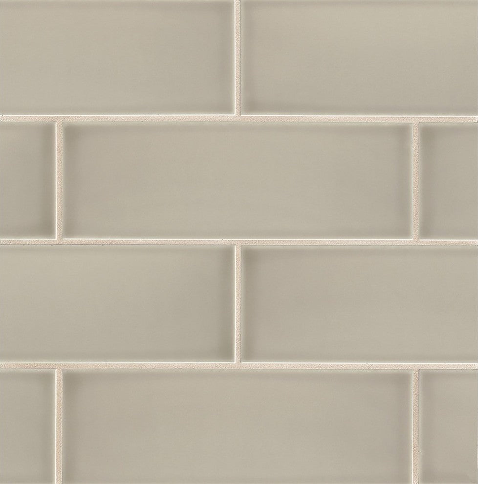 Grace 4"x12" Glossy Subway Tile, Sabbia